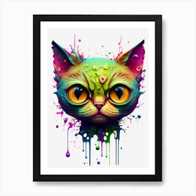 He's a cute cat as hell Art Print