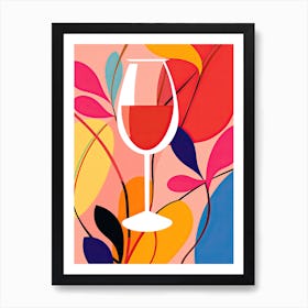 Glass Of Wine, Inspired by Matisse Art Print