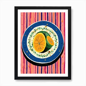 A Plate Of Pumpkins, Autumn Food Illustration Top View 21 Art Print