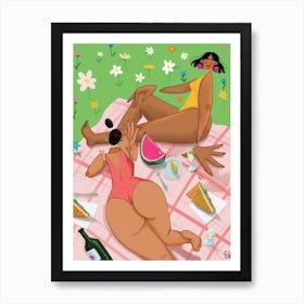 Pic Nic Girl Art Print