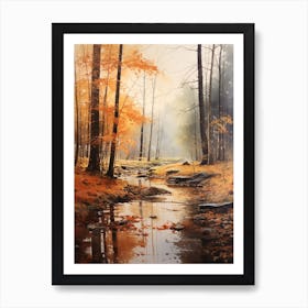 Autumn Forest Landscape Bialowieza Forest Poland 3 Art Print