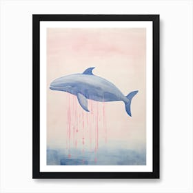 Playful Illustration Of Whale For Kids Room 4 Art Print