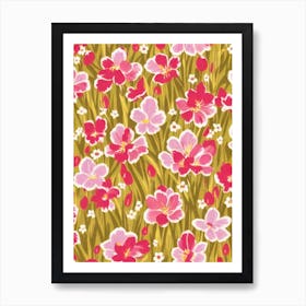 Crocus Floral Print Warm Tones 1 Flower Art Print