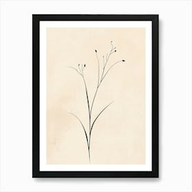 Kanji Flower Art Print