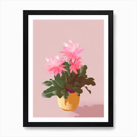 Easter Cactus Illustration 1 Art Print