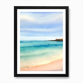 Scarborough Beach, Australia Watercolour Art Print