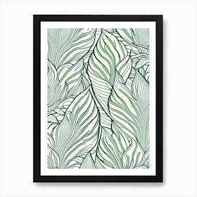 Banana Leaf William Morris Inspired 2 Art Print