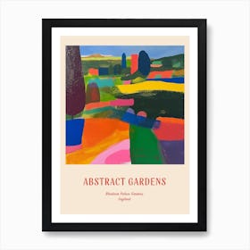 Colourful Gardens Blenheim Palace Gardens England 1 Red Poster Art Print