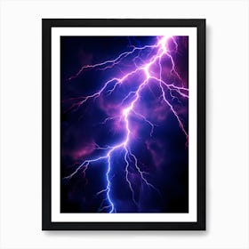Lightning In The Sky 4 Art Print