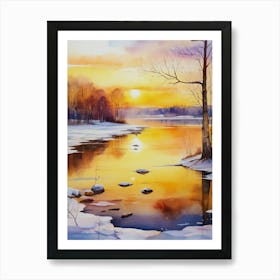 Winter Sunset 5 Art Print