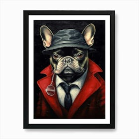 Gangster Dog French Bulldog 2 Art Print