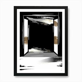 Black And White Abstract Painting 24 Art Print