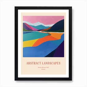 Colourful Abstract Abisko National Park Sweden 3 Poster Art Print