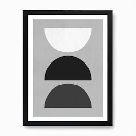 Mid Century Modern Semi Circles Art Print