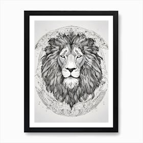 Lion Head 2 Art Print