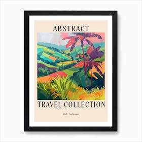 Abstract Travel Collection Poster Bali Indonesia 2 Art Print