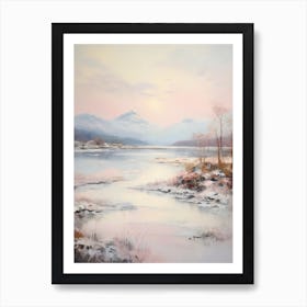 Dreamy Winter Painting Lake District United Kingdom 4 Art Print