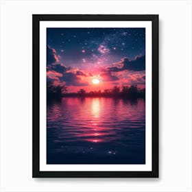 Sunset Over Water 17 Art Print