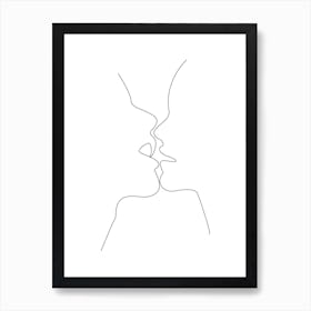 Couple Kiss Art Print