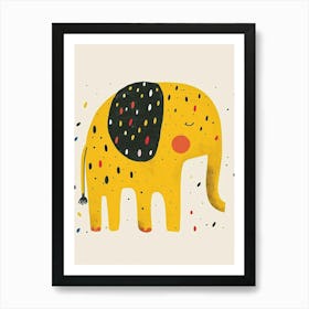 Yellow Elephant 3 Art Print