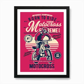 Motocross Extreme 1 Art Print