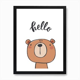 Hello Bear Art Print