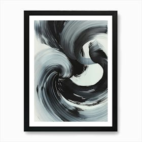 Black And White Swirl 2 Art Print