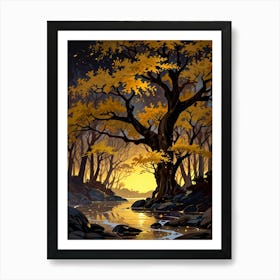 Autumn Tree In The Forest 1 Poster