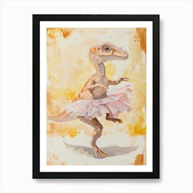 Dinosaur Lizard In A Tutu 1 Art Print