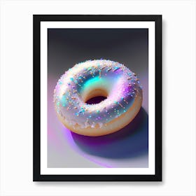 Powdered Sugar Donut Holographic 1 Art Print