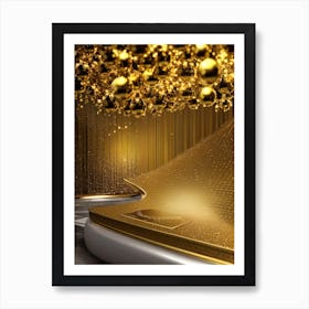 Gold Piano Art Print