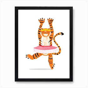 Tiger In A Tutu Art Print