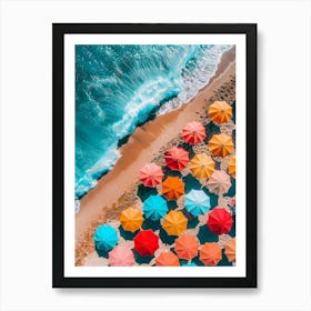 Colorful Umbrellas On The Beach 1 Art Print