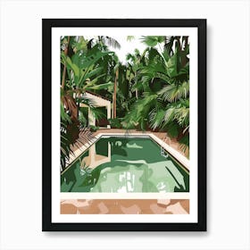 Pool In The Jungle 1 Art Print