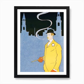 Man In Yellow Suit Illustration, Edward Penfield Art Print