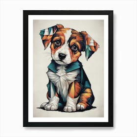 Geometric Dog Art Print