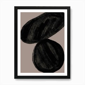 Beige Black 2 Art Print