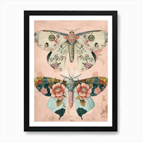Butterfly Symphony William Morris Style 7 Art Print