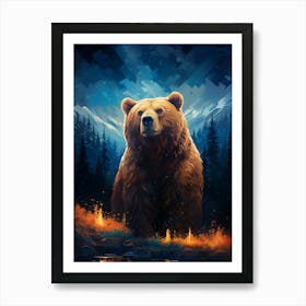 Bear In The Forest Art Print