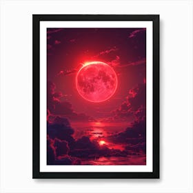 Red Moon 1 Art Print