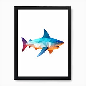 Minimalist Shark Shape 9 Art Print