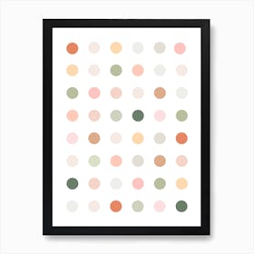 Pastel Polka Dots Art Print