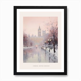 Dreamy Winter Painting Poster London United Kingdom 3 Art Print