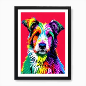 Bergamasco Sheepdog Andy Warhol Style Dog Art Print