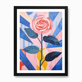 Rose 1 Hilma Af Klint Inspired Pastel Flower Painting Art Print