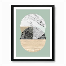 Collage geometric textures 4 Art Print