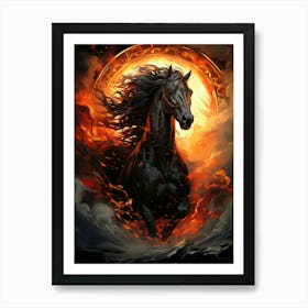 Black Horse 1 Art Print