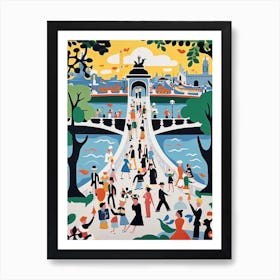 Pont Alexandre Iii, France Colourful 3 Art Print