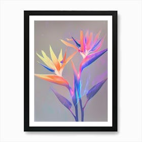 Iridescent Flower Bird Of Paradise 2 Art Print