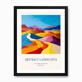 Colourful Abstract Death Valley National Park Usa 3 Poster Blue Art Print